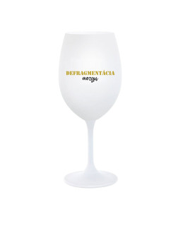 DEFRAGMENTÁCIA MOZGU - biely pohár na víno 350 ml