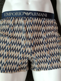 Pánske šortky 112072 4R504 18855 hnedé so vzorom - Emporio Armani