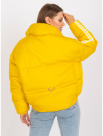 Žltá prešívaná zimná bunda