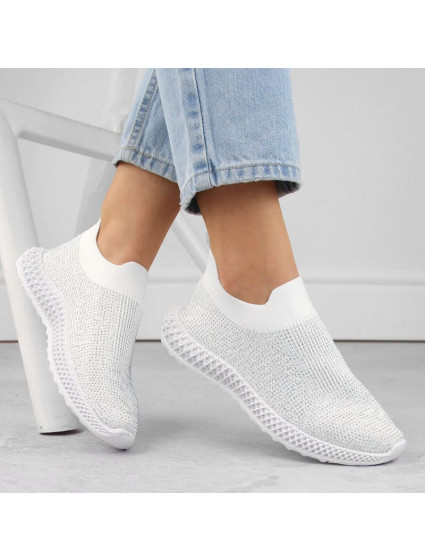 Športová obuv D&A W OLI257B slip-on s bielym zirkónom