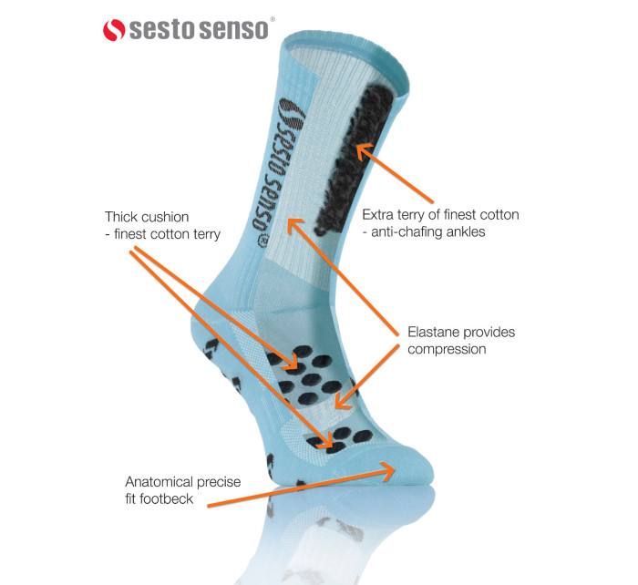 Sesto Senso Športové ponožky SKB_02 Turquoise