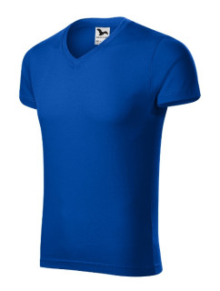 Slim Fit V-neck tričko pánské královská modrá