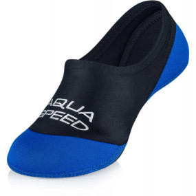AQUA SPEED Ponožky na plávanie Neo Black/Navy Blue Pattern 11
