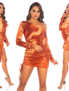 Sexy Koucla Satin-Look One-Shoulder Minidress