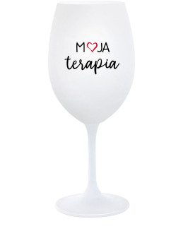 MOJA TERAPIA - biely pohár na víno 350 ml