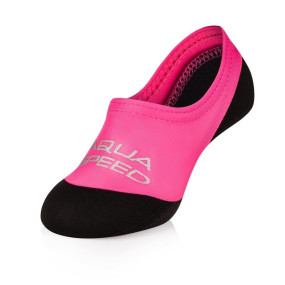AQUA SPEED Ponožky na plávanie Neo Pink/Black Pattern 03