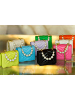 Trendy Ultra Mini Handbag with pearl handle