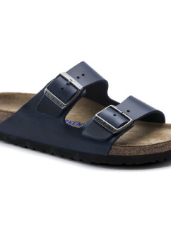 Birkenstock Arizona Soft Footbed Oiled Leather Narrow Žabky dámske/pánske Blue for Narrow Foot Oiled Leather (1013644)