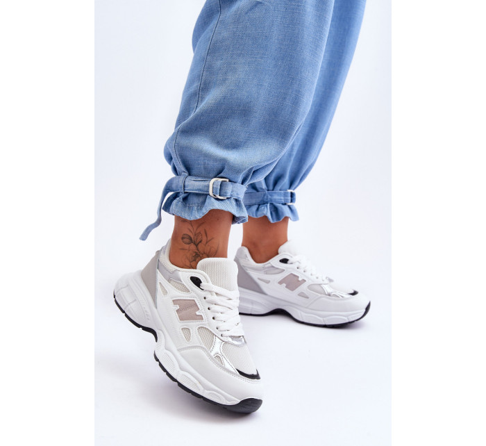 Módne dámske športové topánky so sieťovinou White Venice