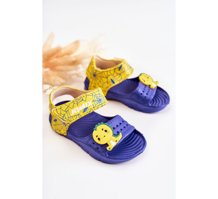 Ľahké detské penové sandále so suchým zipsom tmavomodré Asti