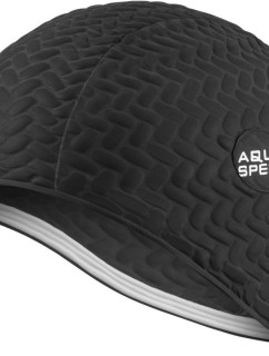 AQUA SPEED Plavecká čiapka Bombastic Tic-Tac Black Pattern 07