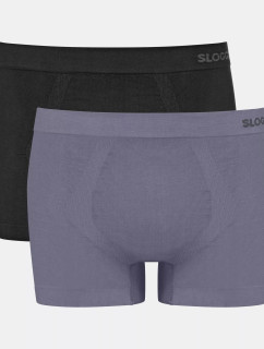 Pánske boxerky GO Smooth Short C2P - BLACK - čierno-sivé M014 - SLOGGI