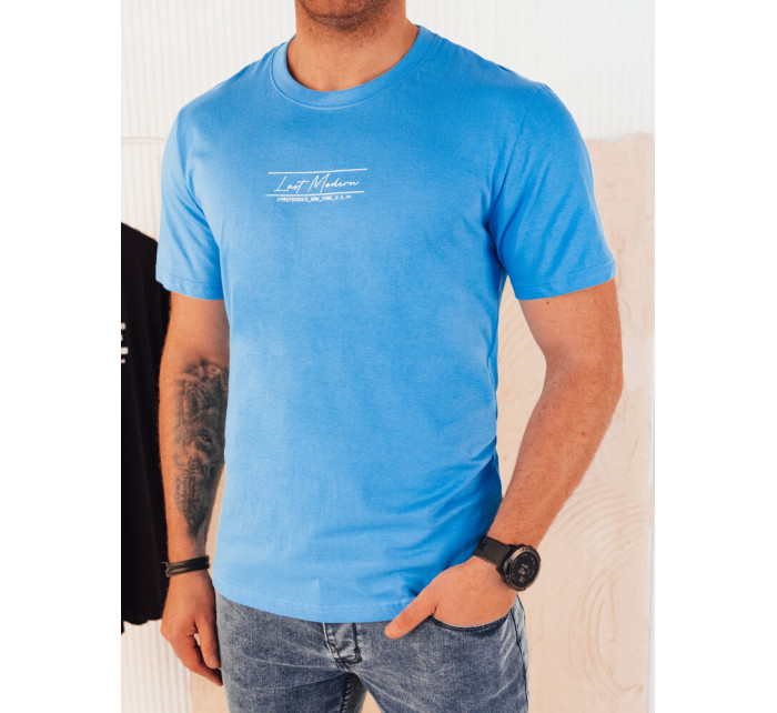 Pánske tričko s potlačou svetlo modrá Dstreet RX5474