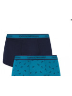 Pánske boxerky 2 pack 111357 tm.modrá/petrolej - Emporio Armani