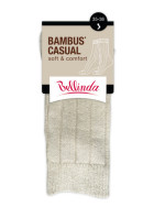 Zimné bambusové ponožky BAMBUS CASUAL UNISEX SOCKS - BELLINDA - sivý melír