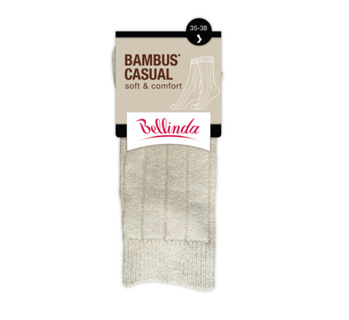 Zimné bambusové ponožky BAMBUS CASUAL UNISEX SOCKS - BELLINDA - sivý melír