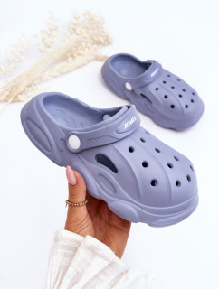 Dětské pěnové pantofle Crocs Modre Cloudy