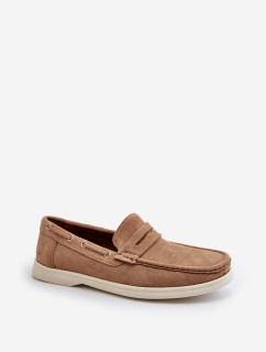 Pánske mokasíny Eco Suede Beige Rivanell