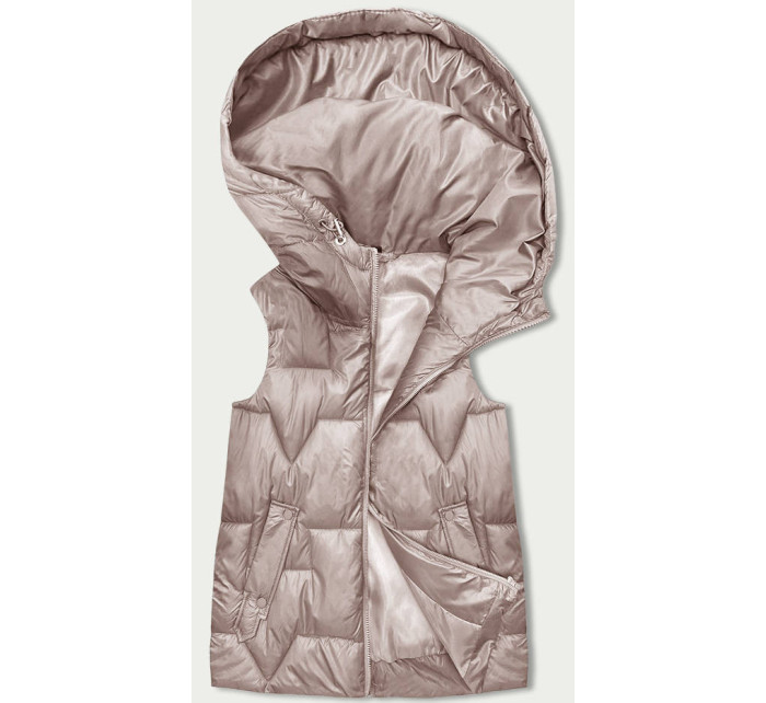 růžová dámská vesta s kapucí model 18838458 - S'WEST