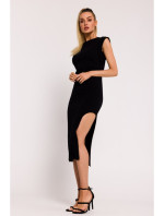 šaty s výřezem na  černé model 19660884 - Moe
