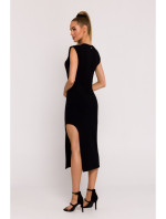 šaty s výřezem na  černé model 19660884 - Moe