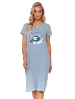 Tehotenská nočná košeľa Sloth modrá