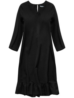 Čierne šaty s volánom (134ART)