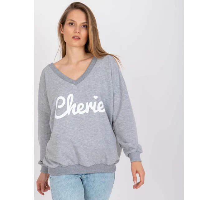 Mikina FA BL 7754.55P biela šedá