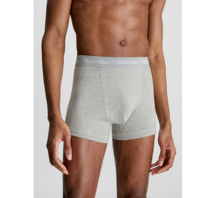 Pánske trenírky 3 Pack Trunks Cotton Stretch 0000U2662G080 šedá - Calvin Klein