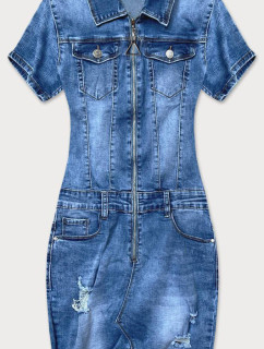 Svetlomodré džínsové šaty s pretrhnutiami (GD6629)