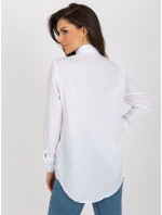 Biele oversize tričko s odnímateľnou retiazkou