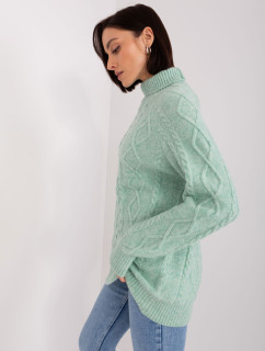 Sweter AT SW  mietowy model 19034342 - FPrice