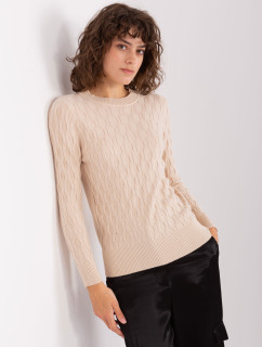 Sweter AT SW  jasny beżowy model 19014690 - FPrice