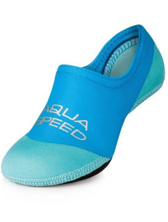 AQUA SPEED Ponožky na plávanie Neo Blue Pattern 02