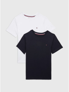 Chlapčenské tričko TH ORIGINAL 2-PACK FLAG T-SHIRTS UB0UB003100S0 biela/tmavo modrá - Tommy Hilfiger