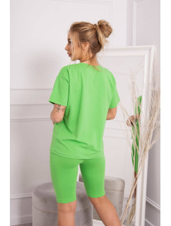 Komplet top+legginsy jasny zielony