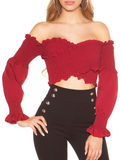 Sexy Carmen Crop Shirt