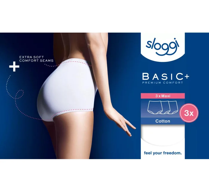Dámske nohavičky loggi Basic+ Maxi 3P biele
