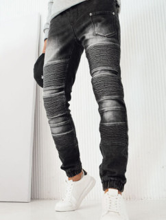 Pánske čierne džínsové tepláky Dstreet UX4222
