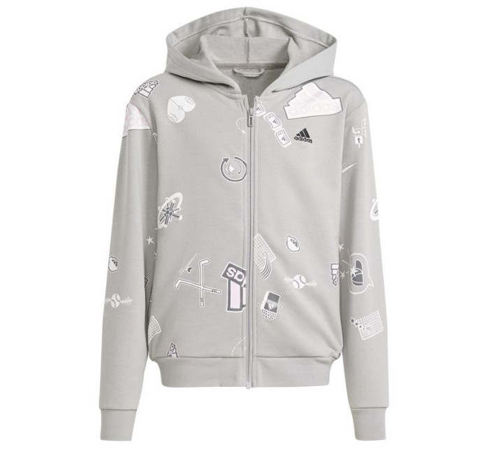 Adidas Biuv Zip Hoodie Jr IS3755 Mikina s kapucňou