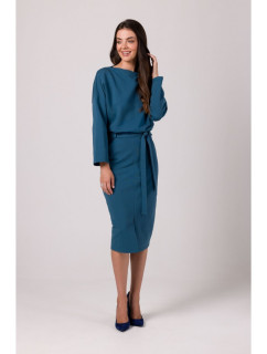 Šaty střední s halenkou  modré model 18914822 - BeWear