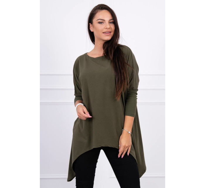 Oversize blúzka v khaki farbe