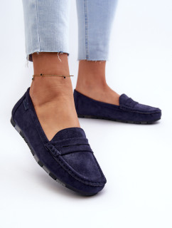 Dámske mokasíny Eco Suede Big Star Memory Foam System Navy Blue