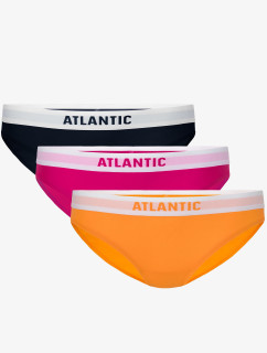 Dámske nohavičky ATLANTIC 3Pack - tmavomodrá, ružová, oranžová