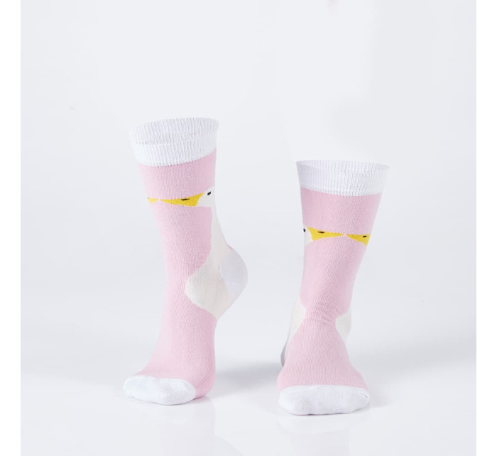 Pánske ružové ponožky s kačicou
