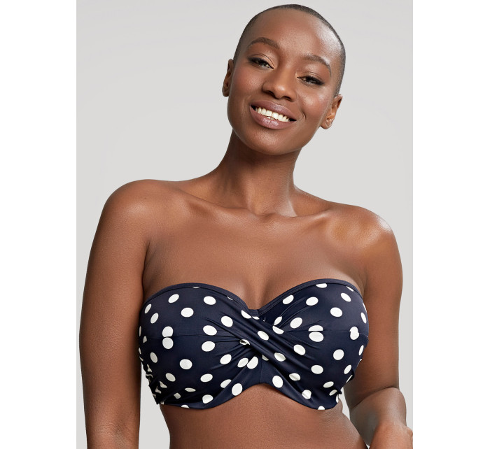 Vrchní díl plavek Swimwear Anya Riva Spot Bandeau Bikini navy/vanilla SW1453