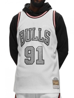 Mitchell & Ness NBA Cracked Cement Swingman Jersey Bulls 1997 Dennis Rodman TFSM5934-CBU97DRDWHIT Pánske