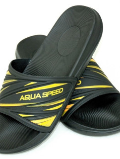 AQUA SPEED Topánky do bazéna Idaho Black/Yellow Pattern 18