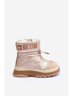 Detské zateplené snehové topánky so zipsom Black Big Star