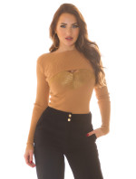 Sexy 2Piece Knit-Set / Top + cropped Sweater